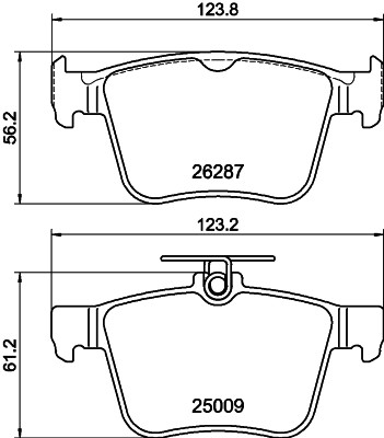 HELLA Brake pad set 8DB 355 044-951 HELLA 8DB 355 044-951 Brake pad set SKODA Superb IV Estate (B9, 3Y) 2.0 TDI 150 hp 2024