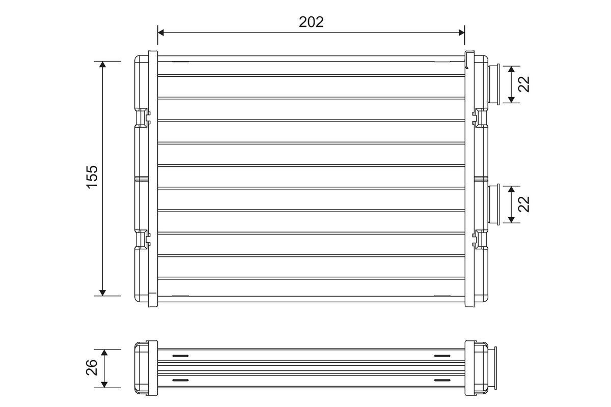 VALEO Radiateur de chauffage 811592 Radiateur de chauffage VALEO 370 Z 811592 pas cher
