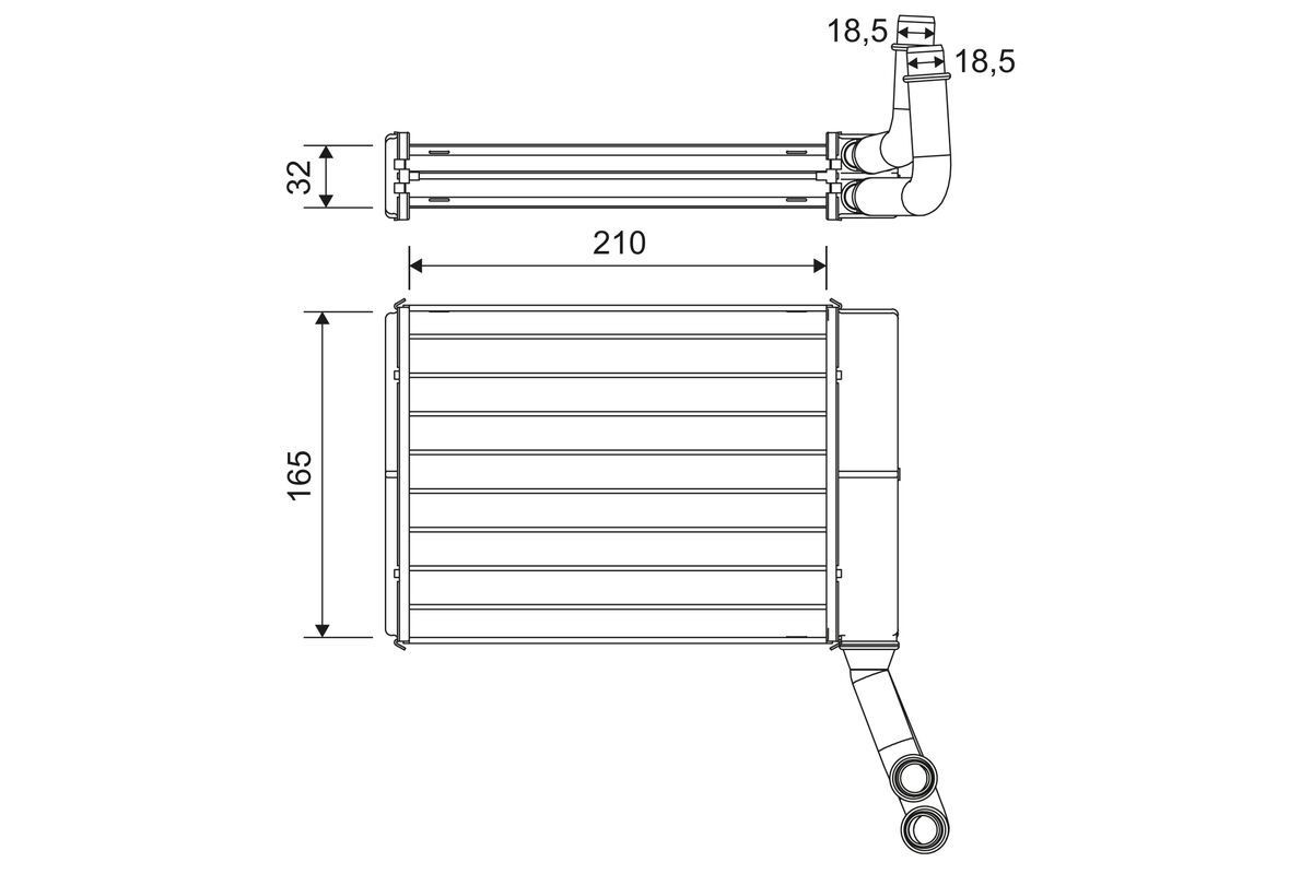 VALEO Kachelradiateur, interieurverwarming 811597 811597 Kachelradiateur VALEO FORD C-MAX