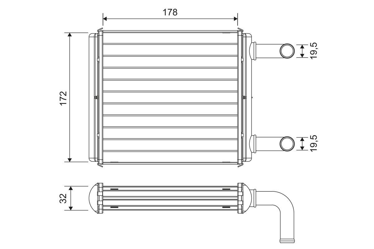 Heater matrix VALEO 811612 VALEO 811612 2004 MERCEDES-BENZ VITO heater matrix replacement