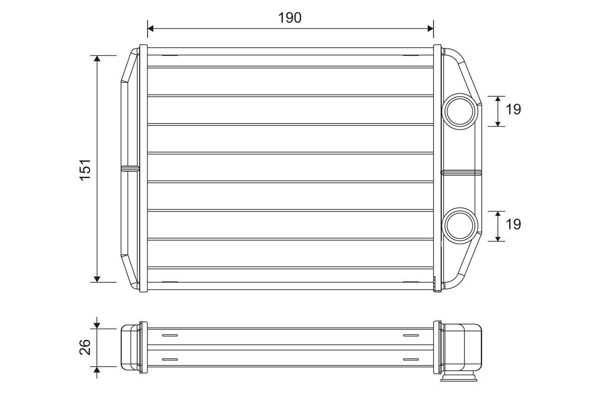 VALEO Varmeelement, kabinevarme 811622 Varmeveksler VALEO DUCATO 811622 billig