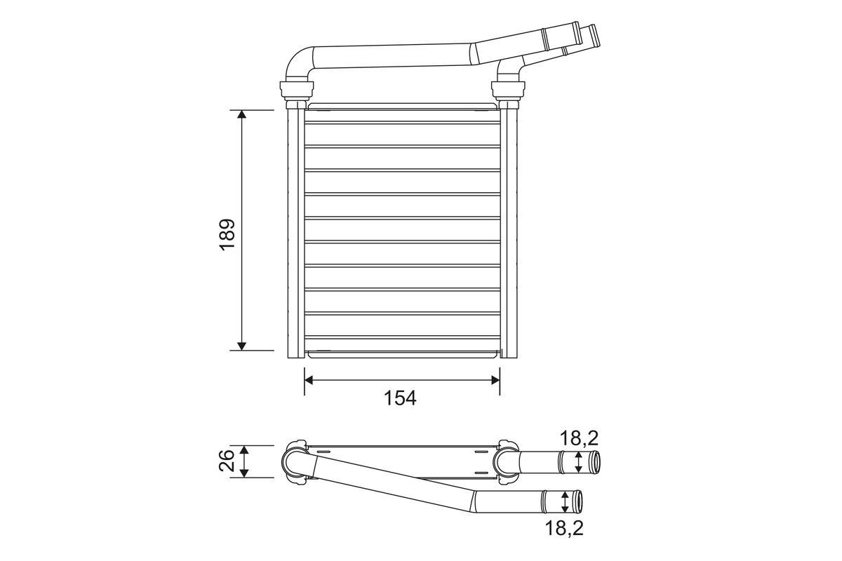 VALEO Kachelradiateur, interieurverwarming 811626 811626 Kachelradiateur TOYOTA C-HR VALEO