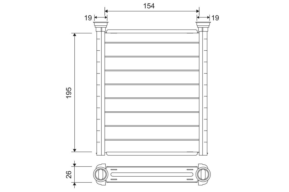VALEO Radiateur de chauffage 811641 Radiateur de chauffage VALEO Classe G 811641 pas cher