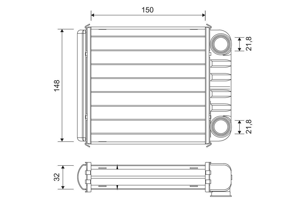 VALEO Siltummainis, Salona apsilde 811650 Salona apsildes radiators VALEO 19 811650 lēti