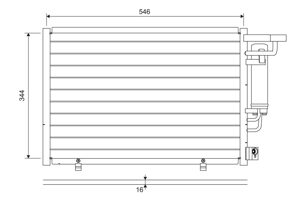 VALEO Condensor voor airco 822699 Ford FOCUS Airco-koeler VALEO 822699