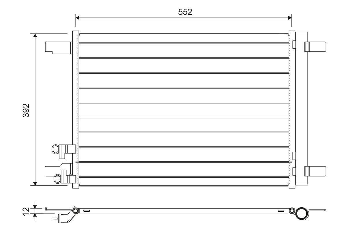 VALEO Condensatore climatizzatore 822707 822707 costo Radiatore aria condizionata Volkswagen EOS VALEO