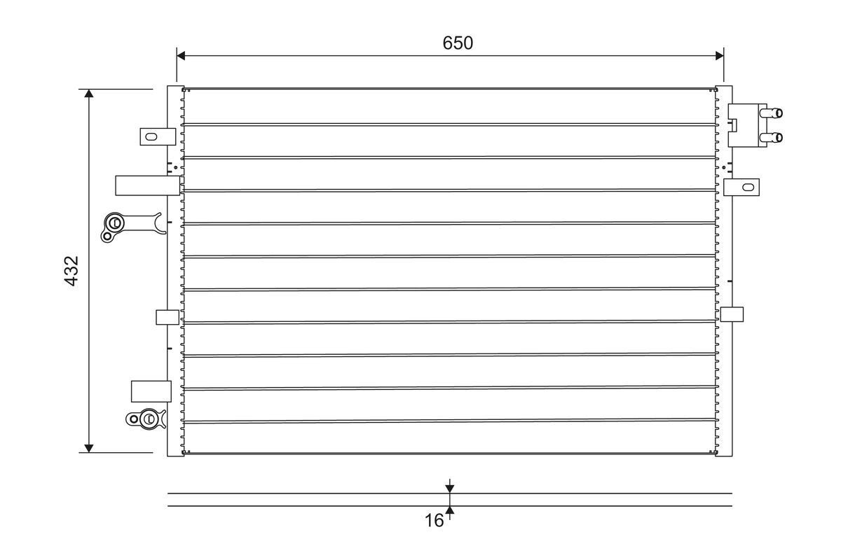VALEO Condenseur, climatisation 822745 Ford B-MAX Condenseur VALEO 822745