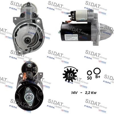 SIDAT Startmotor S12BH0010 S12BH0010 SIDAT Autostarter Mercedes-Benz goedkoop