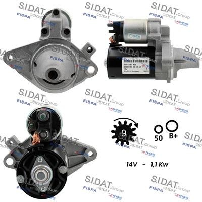 SIDAT Starter S12BH0067 S12BH0067 Startmotor TOYOTA LAND CRUISER SIDAT