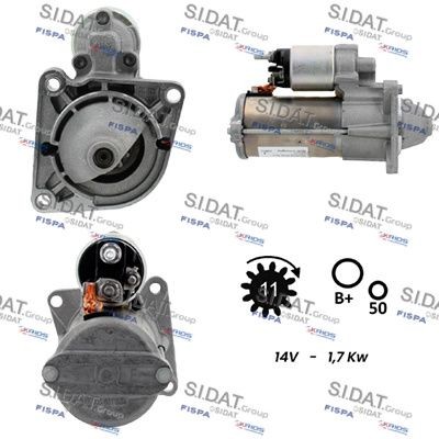 Startmotor SIDAT S12BH0796 SIDAT S12BH0796 Starter voor de motor SUZUKI VITARA 2024