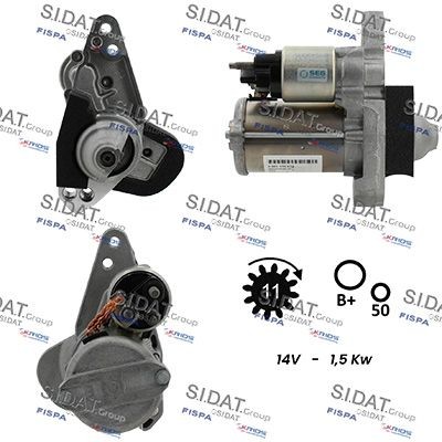 SIDAT Starter S12BH0946 S12BH0946 Starter NISSAN PRIMASTAR SIDAT