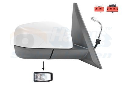 VAN WEZEL Wing mirror 0243828 Land Rover LM Offside wing mirror 0243828 VAN WEZEL