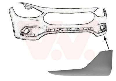 Spoiler VAN WEZEL 2960501 VAN WEZEL 2960501: Esistange spoiler Mercedes GLA 2013