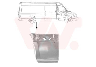 VAN WEZEL Bagskærm / Karrosseriside 2973142 VAN WEZEL 2973142 Sprinter 3-t W907 Hjulbue pris