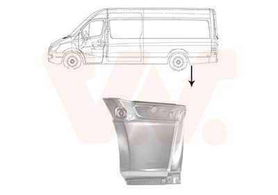 VAN WEZEL Bagskærm / Karrosseriside 2973143 VAN WEZEL 2973143 Sprinter 3-t W907 Hjulkasse pris