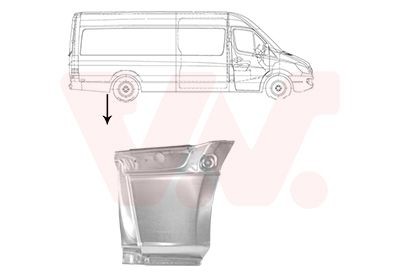VAN WEZEL Bagskærm / Karrosseriside 2973144 VAN WEZEL 2973144 Sprinter 3-t W907 Hjulkasse pris