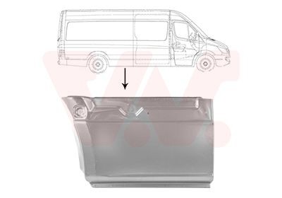 VAN WEZEL Bagskærm / Karrosseriside 2978142 VAN WEZEL 2978142 Sprinter 3-t W907 Bagskærm karrosseriside pris