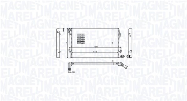 MAGNETI MARELLI Radiateur du moteur 350213218100 350213218100 Radiateur de refroidissement moteur MAGNETI MARELLI AUDI Q8