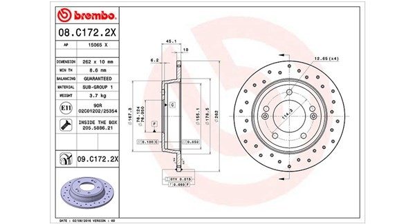 MAGNETI MARELLI Bremžu diski 360406136002 Bremžu diski MAGNETI MARELLI Kia CEE'D 360406136002