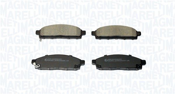 MAGNETI MARELLI Τακάκια φρένων 363916061328 MAGNETI MARELLI Τακάκια φρένων FIAT 363916061328