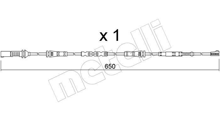 METELLI Slitekontakt bremsekloss SU.408 SU.408 Alarmkontakt bremsebeleggslitasje ALFA ROMEO SPIDER METELLI