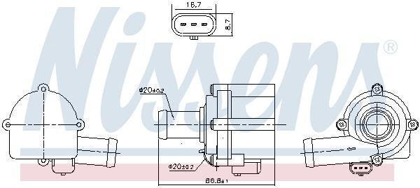 Bomba de água NISSENS 832152 NISSENS 832152: Bomba de água Volkswagen TOUAREG 2025