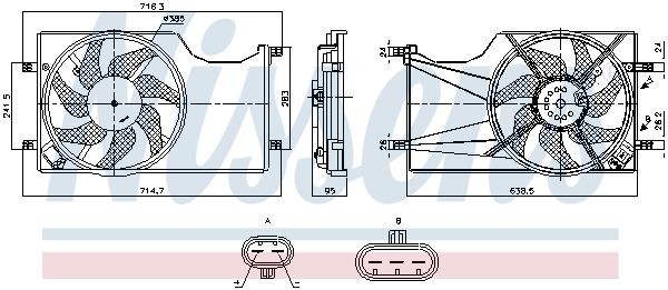 NISSENS Koelventilator 850098 NISSENS 850098 Koelventilator Opel Vivaro A Combi prijs