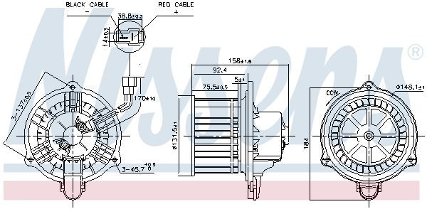NISSENS Kupévifte 87537 Varmevifte NISSENS TUCSON 87537 billige