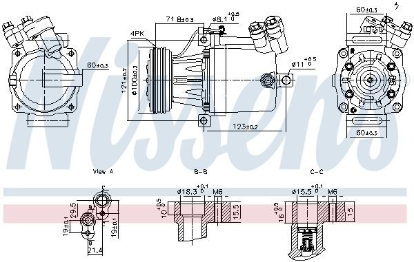 NISSENS Compressore aria condizionata 890950 NISSENS 890950 costo Compressore aria condizionata HONDA CR-Z