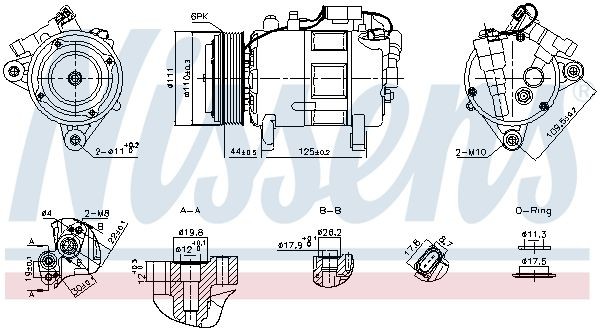 NISSENS AC-kompressor 891148 BMW F39 AC-kompressor NISSENS 891148