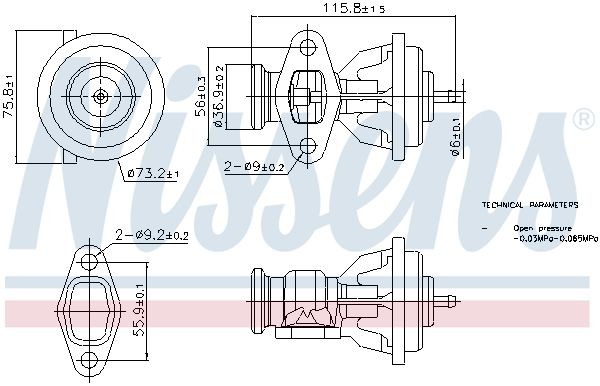 NISSENS EGR-ventil 98439 EGR Mercedes-Benz 901, 902 98439 NISSENS