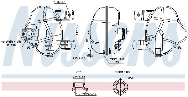 NISSENS Expansionskärl 996250 996250 NISSENS expansionskärl FIAT CROMA