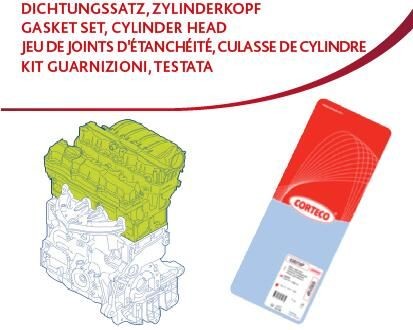 CORTECO Sotningssats 83403556 83403556 CORTECO topplockspackning tätning MERCEDES-BENZ HECKFLOSSE