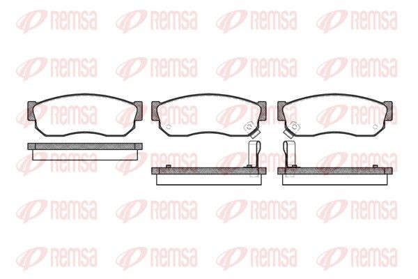 REMSA Brake pad set 0149.02 REMSA 0149.02 Brake pad set SUBARU Sumo Minibus (E10, E12) 1.2 4WD (E12, KJ8) 52 hp 1993