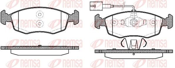 Bremseklosser REMSA 0172.52 REMSA 0172.52 Bremsekloss-sett FIAT GRANDE PUNTO 2021