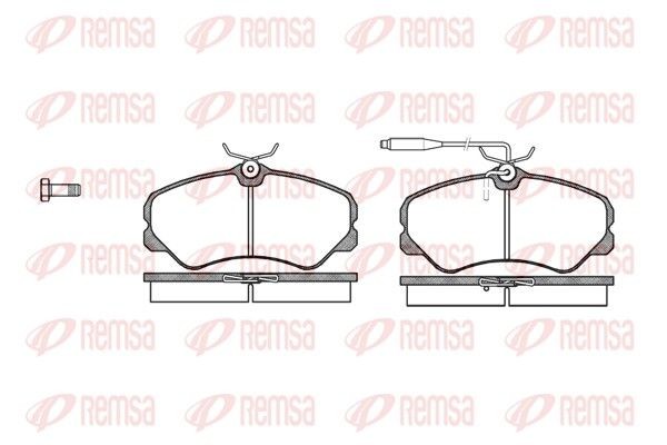 REMSA Bremseklosser 0261.02 REMSA 0261.02 Bremsekloss Fiat Talento 290 Bus pris