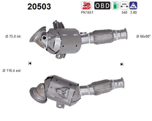Katalysator AS 20503 AS 20503 Katalysator Ford PUMA 2023