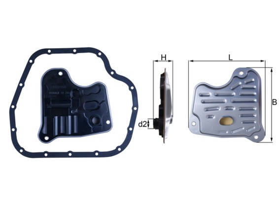 MAHLE Oljefiltersats, automatväxellåda HX 284D HX 284D MAHLE hydrauloljefilter TOYOTA HIACE