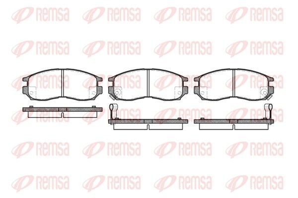 REMSA Bremsbeläge 0460.02 Mitsubishi E5_A, E7_A, E8_A Bremsklötze 0460.02 REMSA
