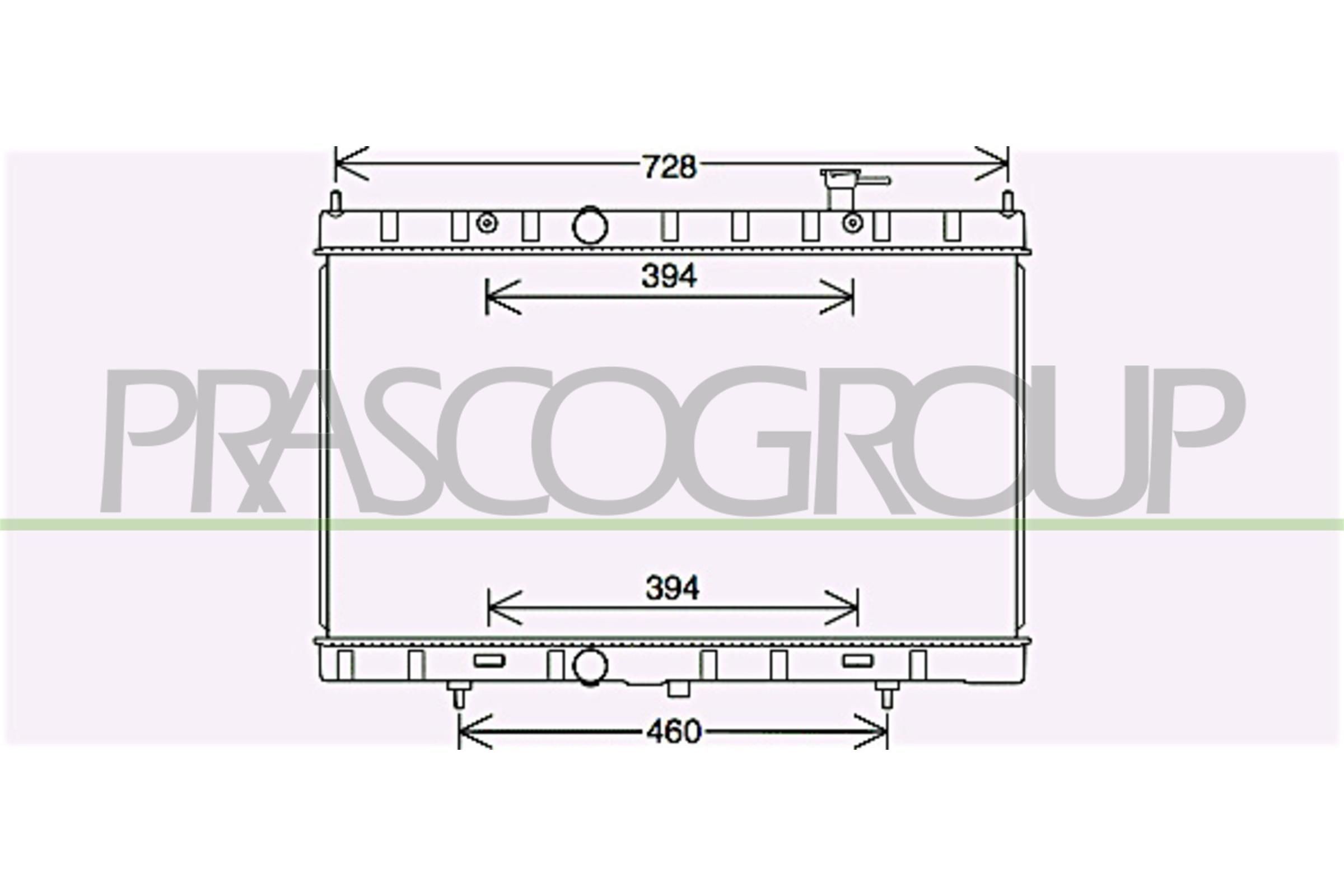 Radiators, Motora dzesēšanas sistēma PRASCO DS836R001 PRASCO DS836R001 Ūdens radiatori NISSAN X-TRAIL 2016