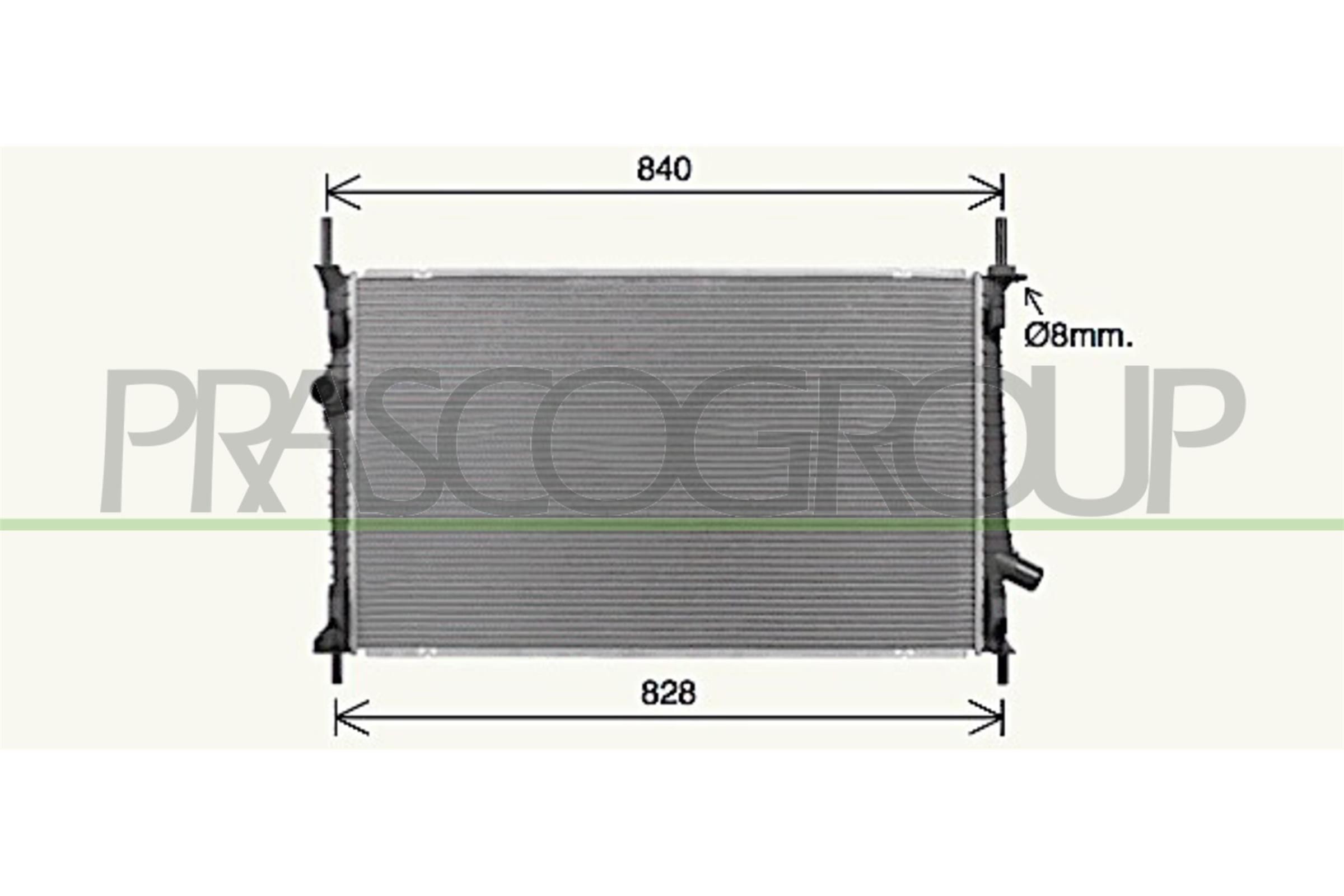 PRASCO Radiator, motorkjøling FD913R002 PRASCO FD913R002 Radiator Transit Mk7 Minibuss (V363) originale pris
