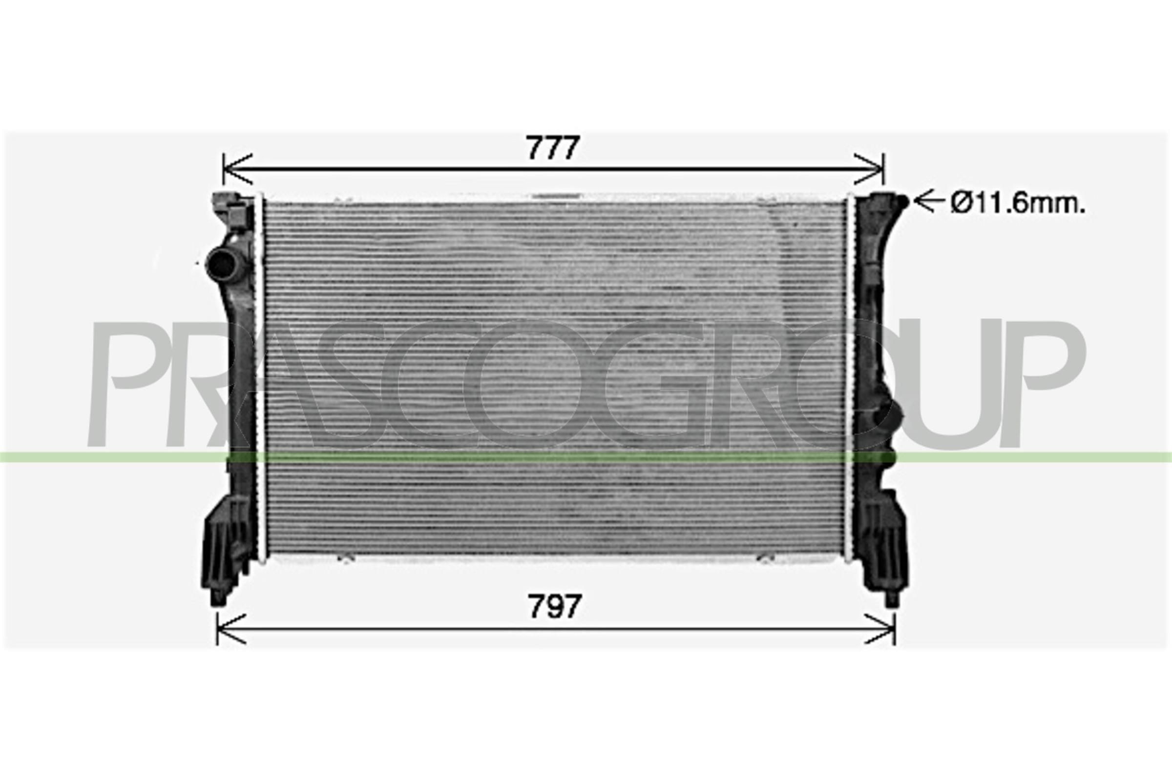 PRASCO Radiators, Motora dzesēšanas sistēma ME912R001 PRASCO ME912R001 Dzesēšanas radiatori Mercedes W447 orģinālās cena