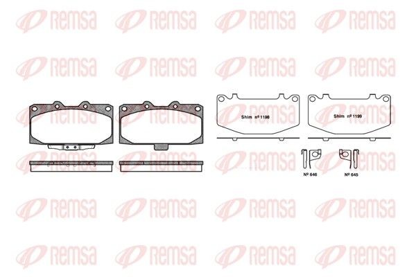 REMSA Remblokken 0599.12 Subaru LEGACY Remblok REMSA 0599.12