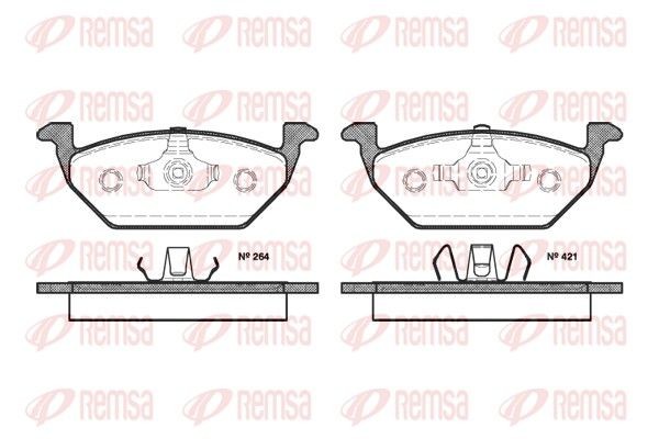 Piduriklotsid REMSA 0633.20 REMSA 0633.20: Pidurikattekomplekt, ketaspidur Volkswagen VENTO 2012