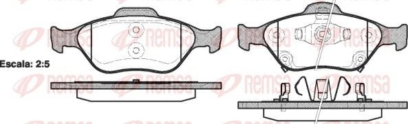 REMSA Kit pastiglie freni 0766.12 0766.12 costo Pastiglie dei freni REMSA TOYOTA VERSO