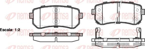 REMSA Brake pad set 1209.02 Hyundai KONA REMSA racing brake pads 120902