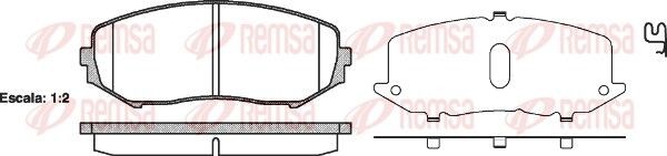 REMSA Bromsbelägg 1225.02 1225.02 REMSA bromskloss Toyota CARINA