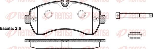 REMSA Bremseklosser 1243.00 REMSA 1243.00 originale Bremseklosser Sprinter 3-T Flatvogn lastebil/Chassis (W906) hva koster