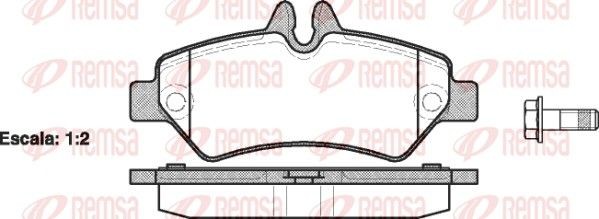 REMSA Bremseklosser 1246.00 REMSA 1246.00 Bremsebelegg MERCEDES-BENZ Sprinter 3-T Flatvogn lastebil/Chassis (W906) billige