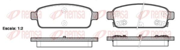 Brake pad set REMSA 1432.02 REMSA 1432.02 Chevy TRAX 2023 Brake pad set price